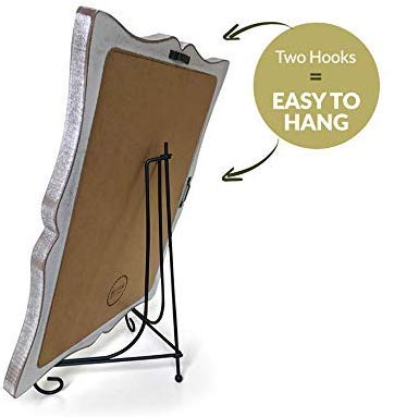 Oak letters Tabletop Small Chalkboard Sign with Easel (11x13) + 8 Brilliant Liquid Chalk Markers | Hanging or Freestanding Framed Chalkboard with Hand Crafted Sweetheart Frame - Image 4